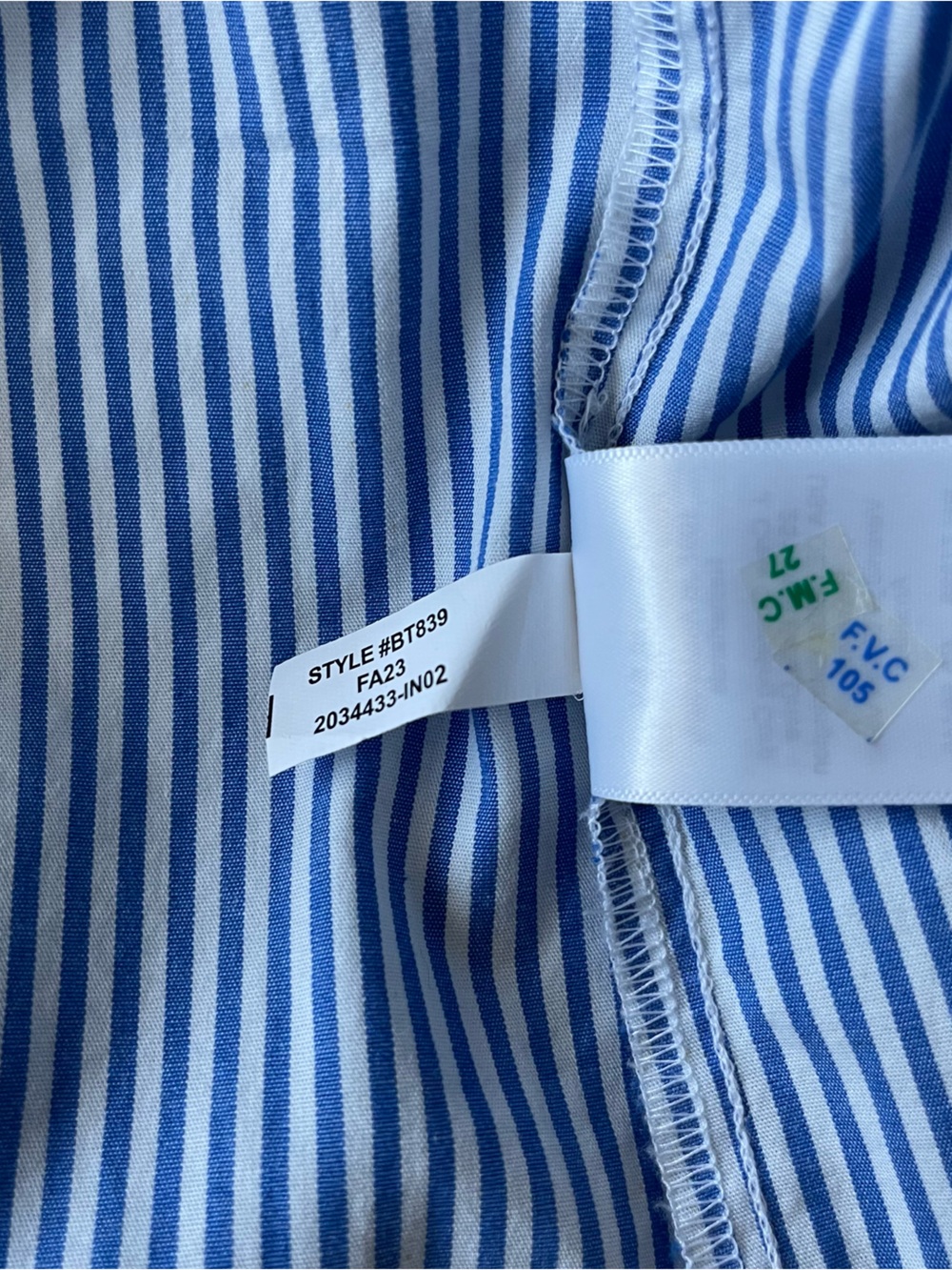 NWT J. Crew Striped Ruffle-Neck Sleeveless Top Blue White Cotton Tank Small - Picture 9 of 10